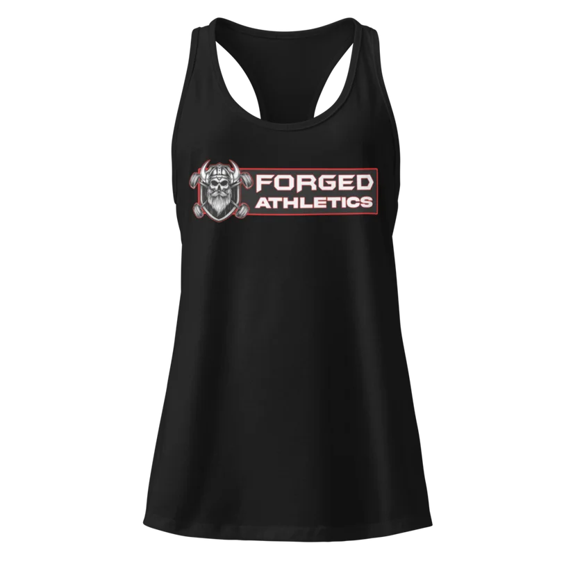 Women’s Fitted Racerback Tank Iron Warrior Gym merchandise