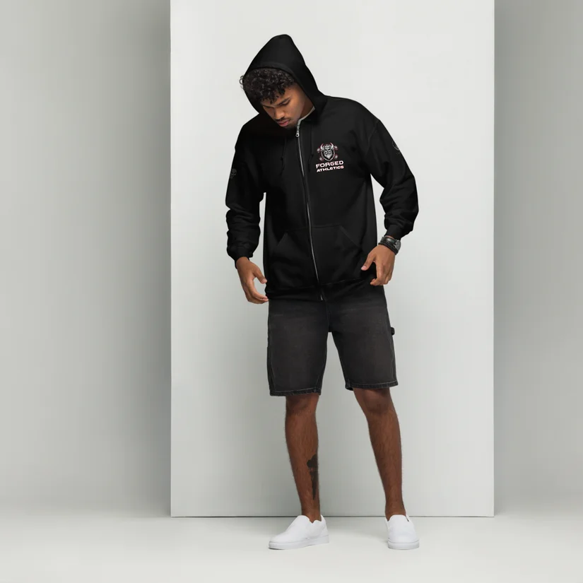 Unisex Heavy Blend Zip Hoodie Iron Warrior Gym merchandise