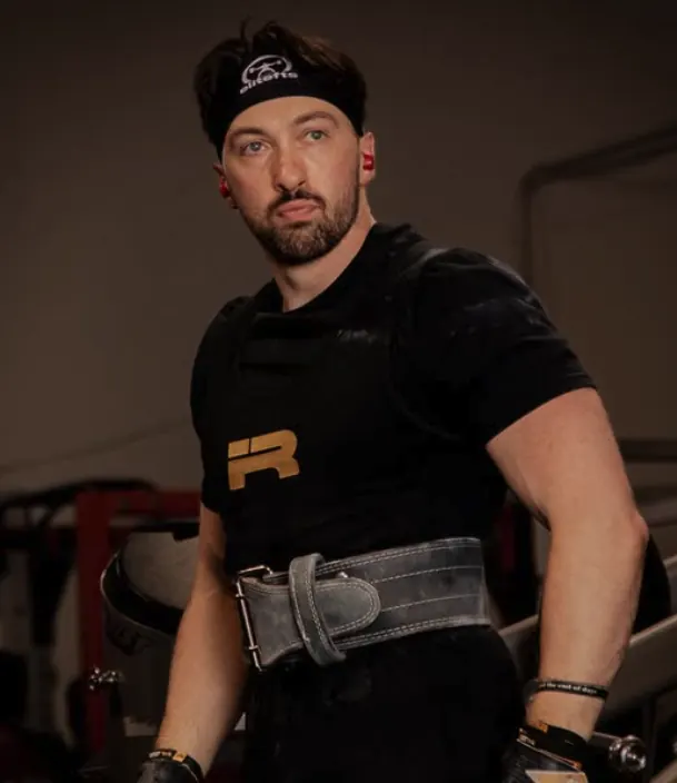 Strength athlete between lifts