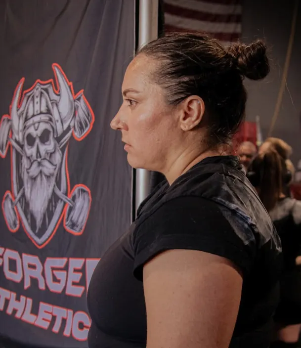 Iron Warrior athlete at a strength event