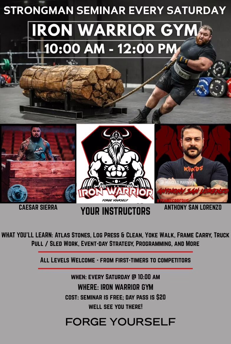 Strongman Seminar with Caesar Sierra and Anthony San Lorenzo